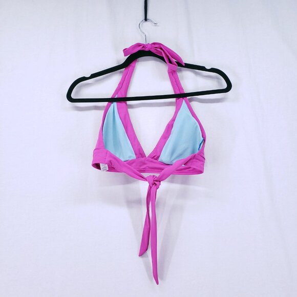 Athleta Pink Adjustable Strap Bikini Swim Bra Top Swimsuit Padded Size M - Picture 3 of 8